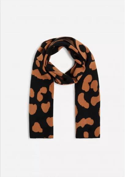 NEW COMPANIA FANTASTICA fine-knit scarf in leopard print - Picture 2 of 2